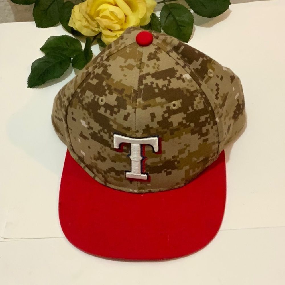Texas rangers hat camouflage brown red T
